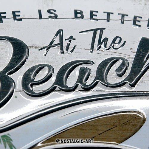 Cartello Tin Sign 20 x 30 cm VW Bulli - Beach - 3