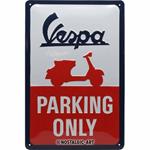 Cartello In Lamiera Vespa - Parking Only