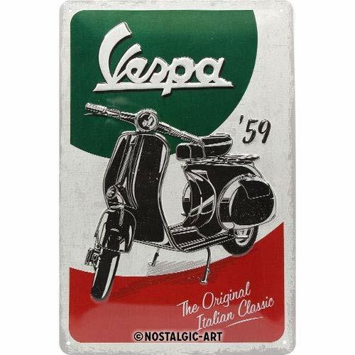 Cartello In Lamiera Vespa - The Italian Classic