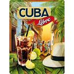 Cartello Tin Sign 30 x 40cm Cuba Libre, 40x0x30 cm