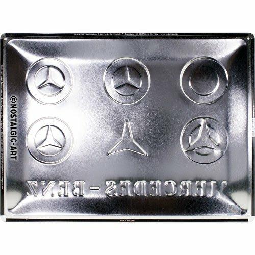 Cartello Tin Sign 30 x 40 cm Mercedes-Benz - Logo Evolution - 2