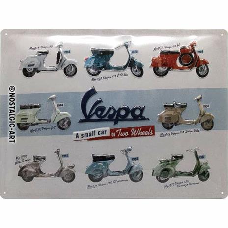 Cartello In Lamiera Vespa - Model Chart