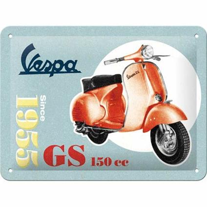 Cartello In Lamiera Vespa - Gs 150 Since 1955