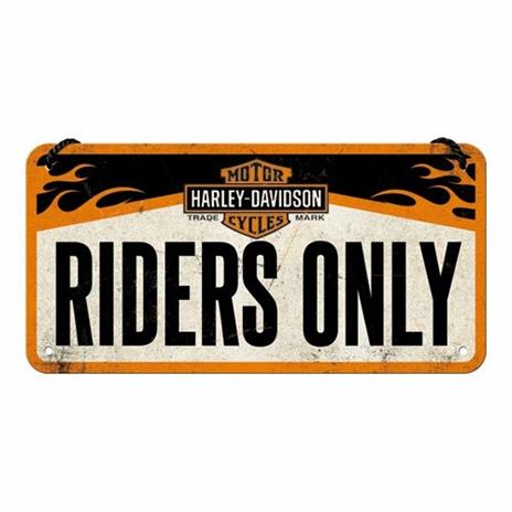 Cartello Hanging Sign Harley-Davidson - Riders Only, 20x0x10 cm - 2