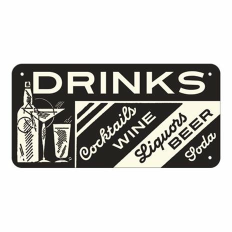Cartello Hanging Sign Drinks, 20x0x10 cm - 3