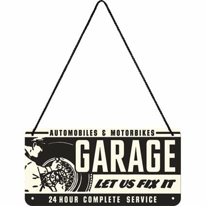 Cartello Hanging Sign Garage, 20x0x10 cm