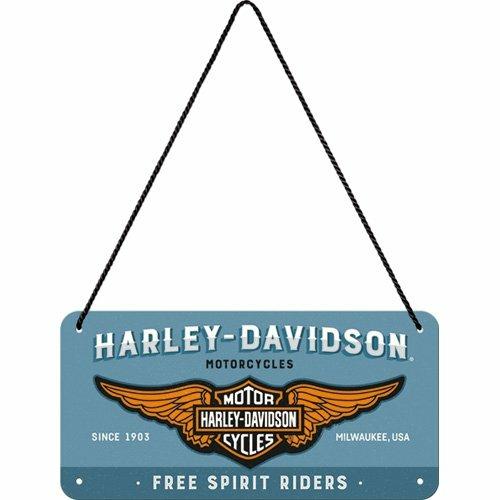 Cartello Hanging Sign Harley-Davidson - Logo Blue