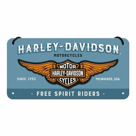 Cartello Hanging Sign Harley-Davidson - Logo Blue - 2