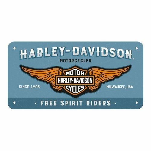 Cartello Hanging Sign Harley-Davidson - Logo Blue - 3