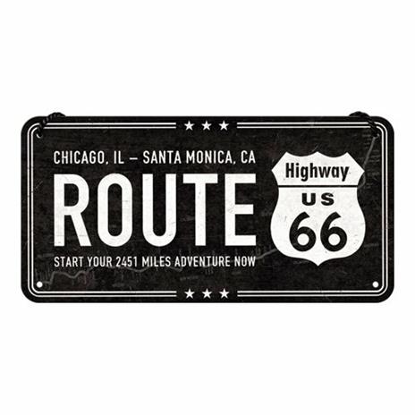 Cartello Hanging Sign Highway 66 Black - 2