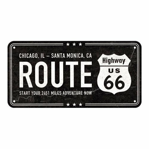 Cartello Hanging Sign Highway 66 Black - 3