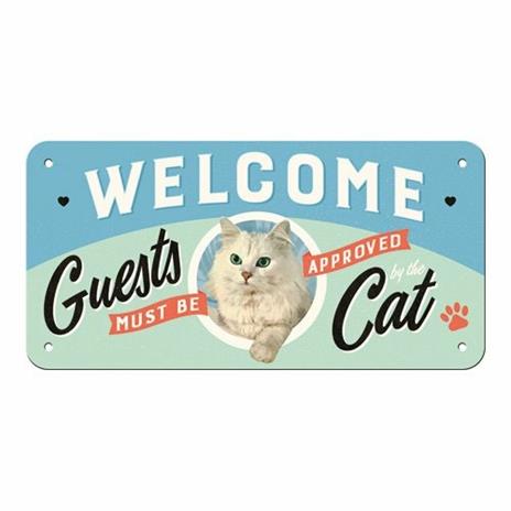 Cartello Hanging Sign Welcome Guests Cat - 3