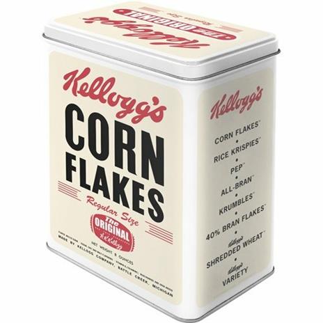 Scatola L Tin Box L Kellogg's Corn Flakes Retro Package, 14x20x10 cm - 2