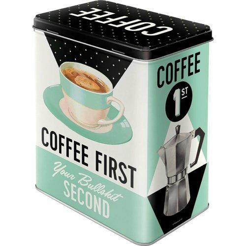 Scatola L Tin Box L Coffee First - 2
