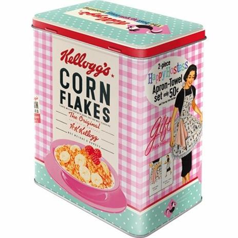 Scatola L Tin Box L Kellogg's - Happy Hostess Corn Flakes - 2
