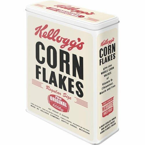 Scatola XL Tin Box XL Kellogg's Corn Flakes Retro Package, 19x26x8 cm