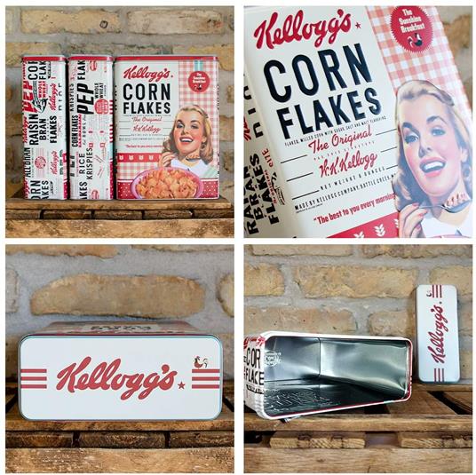 Scatola XL Tin Box XL Kellogg's - Girl Corn Flakes Collage, 19x26x8 cm - 3