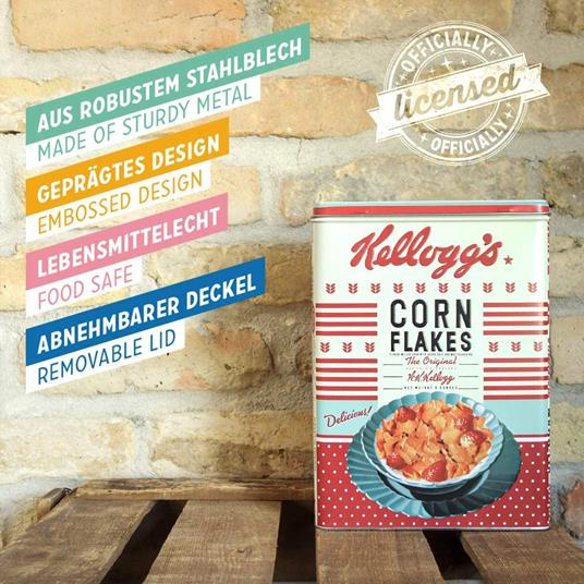 Scatola XL Tin Box XL Kellogg's - Girl Corn Flakes Collage, 19x26x8 cm - 4