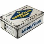 Scatola bassa Tin Box Flat Goodyear - Logo White