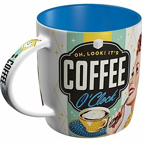 Tazza in ceramica Mugs Coffee O' Clock, 9x9x9 cm - 3
