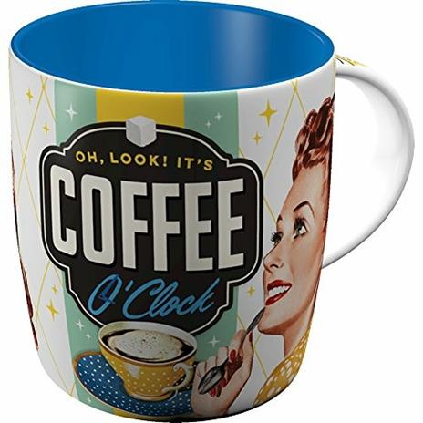 Tazza in ceramica Mugs Coffee O' Clock, 9x9x9 cm - 6