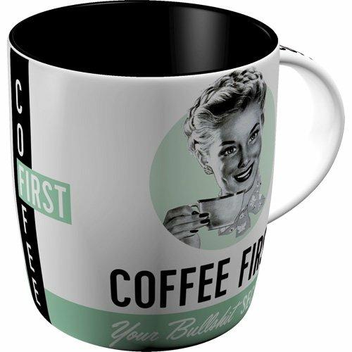 Tazza in ceramica Mugs Coffee First, 9x9x9 cm - 4