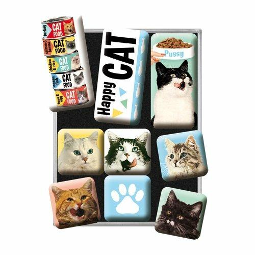 Set di 9 magneti Happy Cats, 9x2x7 cm - 2