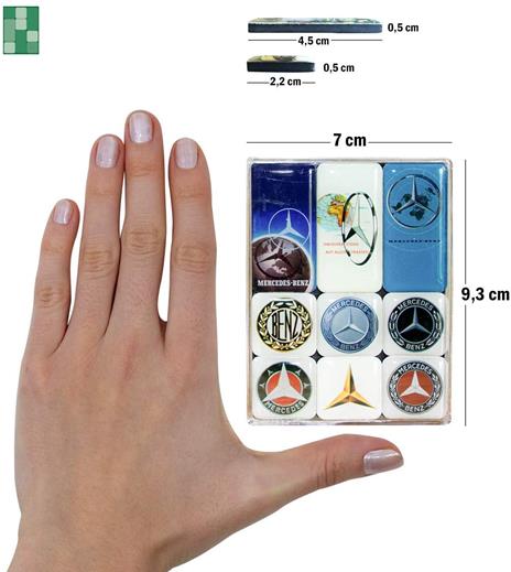 Set di 9 magneti Magnet Set Mercedes-Benz - Logo Evolution - 2