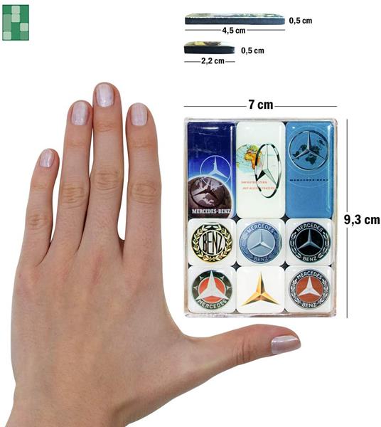 Set di 9 magneti Magnet Set Mercedes-Benz - Logo Evolution - 2