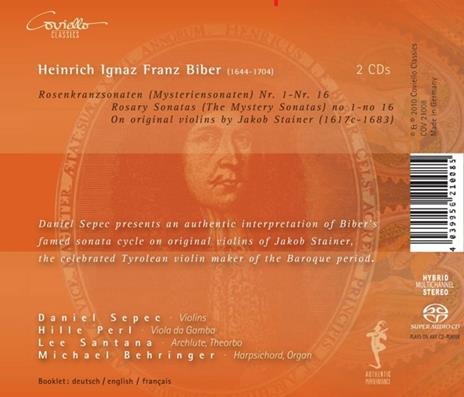 Rosenkranzsonaten No.1-6 - CD Audio di Heinrich Ignaz Franz Von Biber - 2