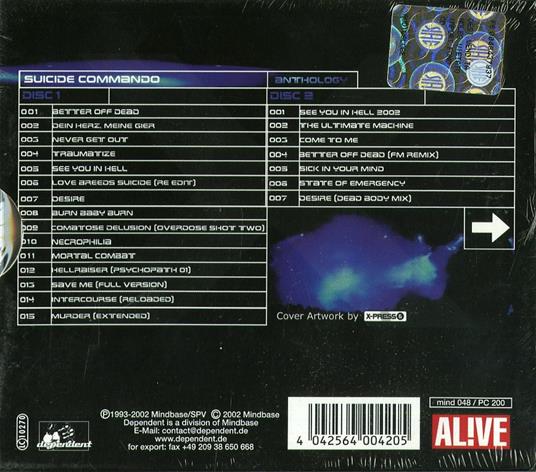 Anthology - CD Audio di Suicide Commando - 2
