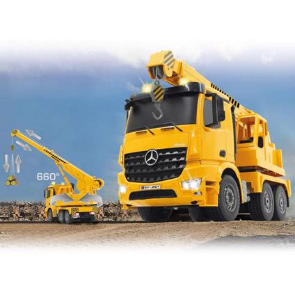 Jamara Camion con Gru RC Mercedes-Benz Arocs 1:20 Giallo