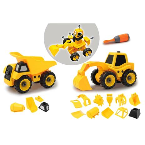JAMARA Set di Veicoli da Costruzione Giocattolo 9 in 2