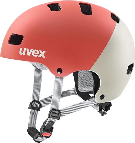 uvex Kid 3 CC, Casco Bicicletta Unisex Bambino, Grapefruit-Sand Mat, 55-58 cm