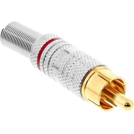 Spine RCA Dorate 6mm Per Saldatura – Set Di 3 (Rosso, Giallo, Nero) – Connettori Audio/video