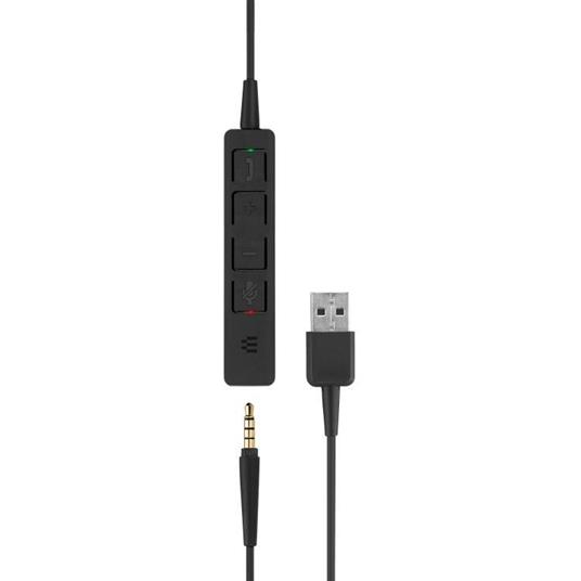 EPOS | SENNHEISER ADAPT 165 USB Cuffia Padiglione auricolare Connettore 3.5 mm USB tipo A Nero - 4