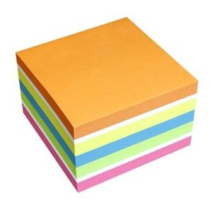 Cartoleria Cubo da 450 sticky notes adesivi fluo Info