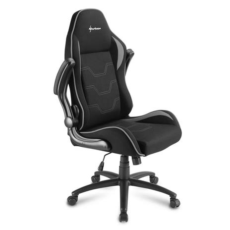 Sharkoon Elbrus 1 Sedia per gaming universale Seduta imbottita Nero, Grigio - 4