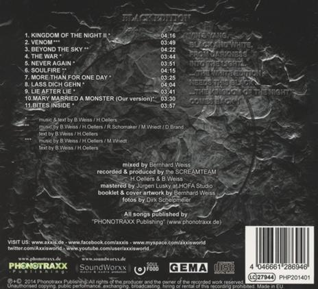 Kindom of the Night II - Black (Digipack) - CD Audio di Axxis - 2