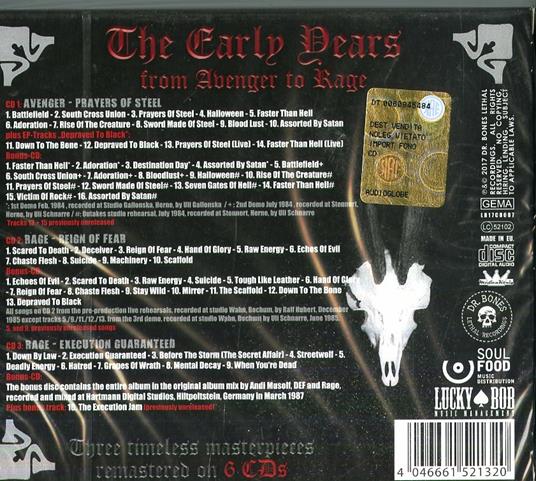 The Early Years - CD Audio di Rage - 2