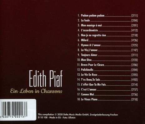 Ein Leben in Chansons - CD Audio di Edith Piaf - 2