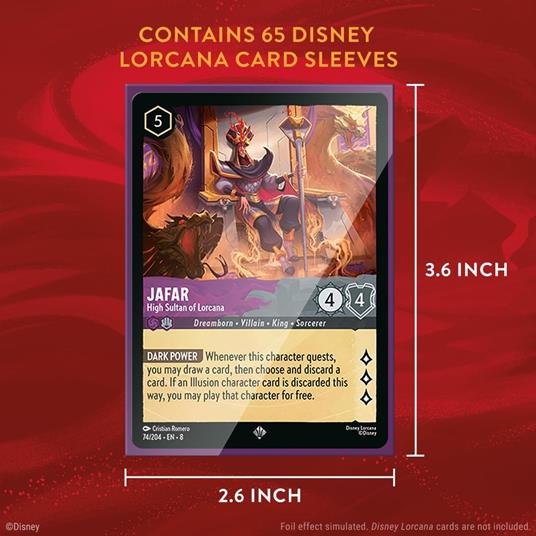 Disney Lorcana Sleeves A -Mickey Mouse  Wayward Sorcerer_Set 8 - 4