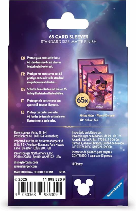 Disney Lorcana Sleeves A -Mickey Mouse  Wayward Sorcerer_Set 8 - 7
