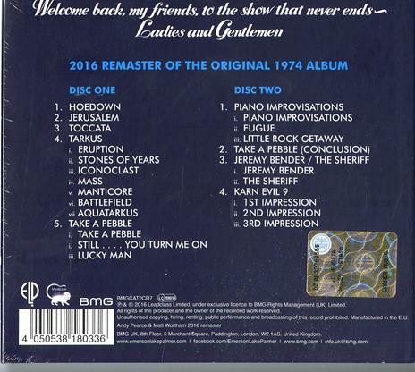 Welcome Back My Friends to the Show That Never Ends - CD Audio di Emerson Lake & Palmer - 2