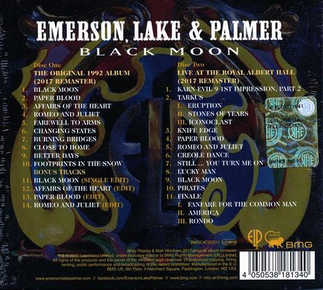 Black Moon - CD Audio di Keith Emerson,Carl Palmer,Greg Lake,Emerson Lake & Palmer - 2