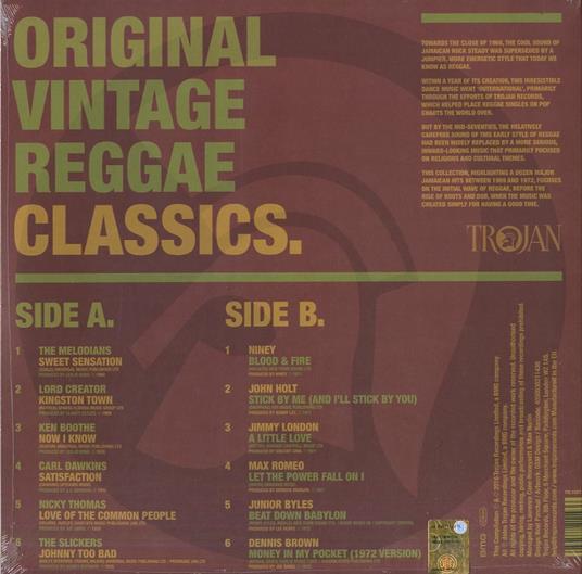Original Vintage Reggae Classics - Vinile LP - 2