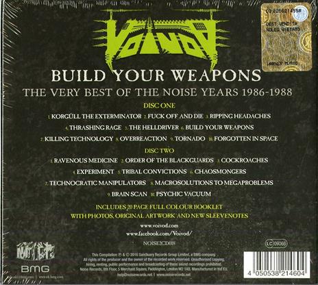 Build Your Weapons. The Very Best of - CD Audio di Voivod - 2