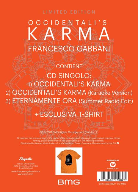 Occidentali's Karma ( + T-Shirt Taglia L) - CD Audio Singolo di Francesco Gabbani - 3