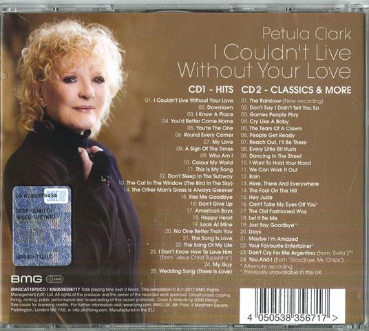 I Couldn't Live Without Your Love. Hits, Classics & More - CD Audio di Petula Clark - 3