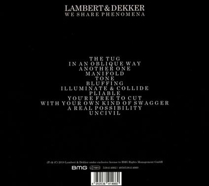 We Share Phenomena - CD Audio di Lambert and Dekker
